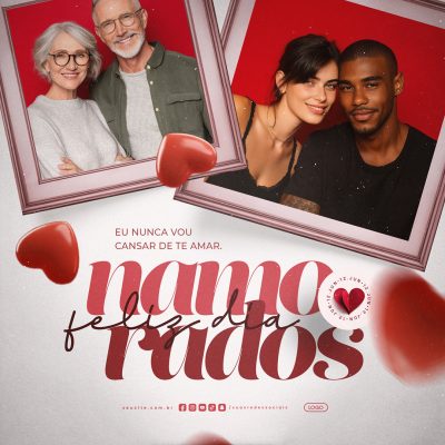 Feliz Dia dos Namorados 12 de Junho Social Media PSD Editável