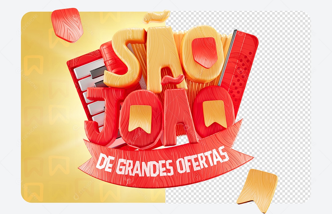 Selo 3D São João Preços de Grandes Ofertas Composição PSD