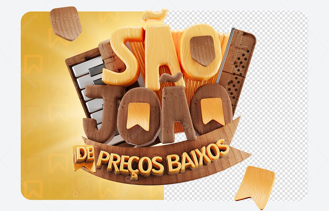 Selo 3D São João Preços Baixo Para Composição PSD