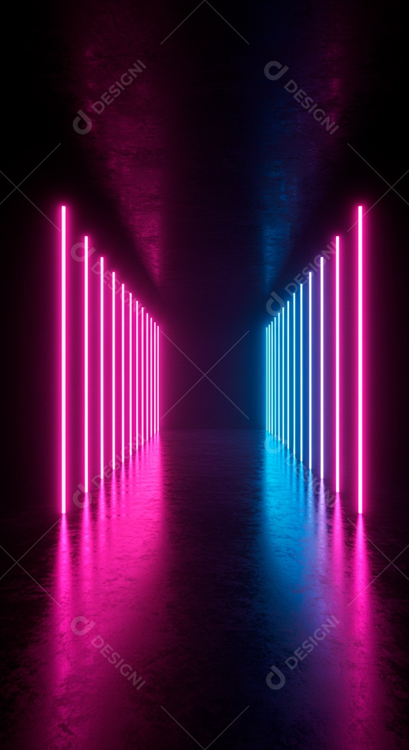 Cenário de Palco iluminado com luzes