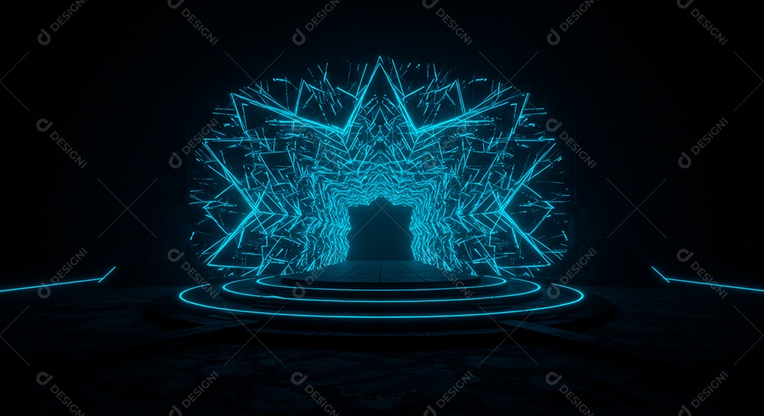 Cenário de Palco iluminado com