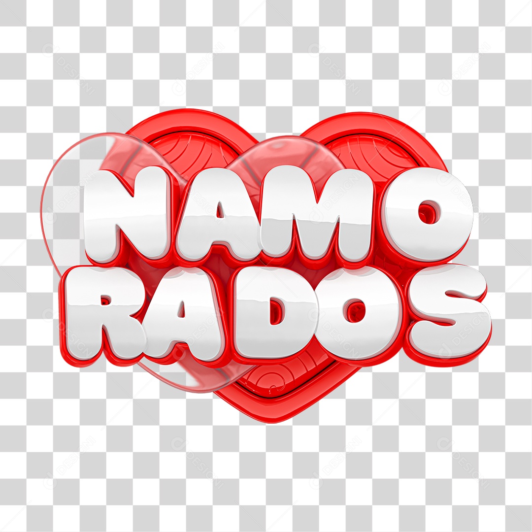 Selo 3D Namorados PNG Transparente