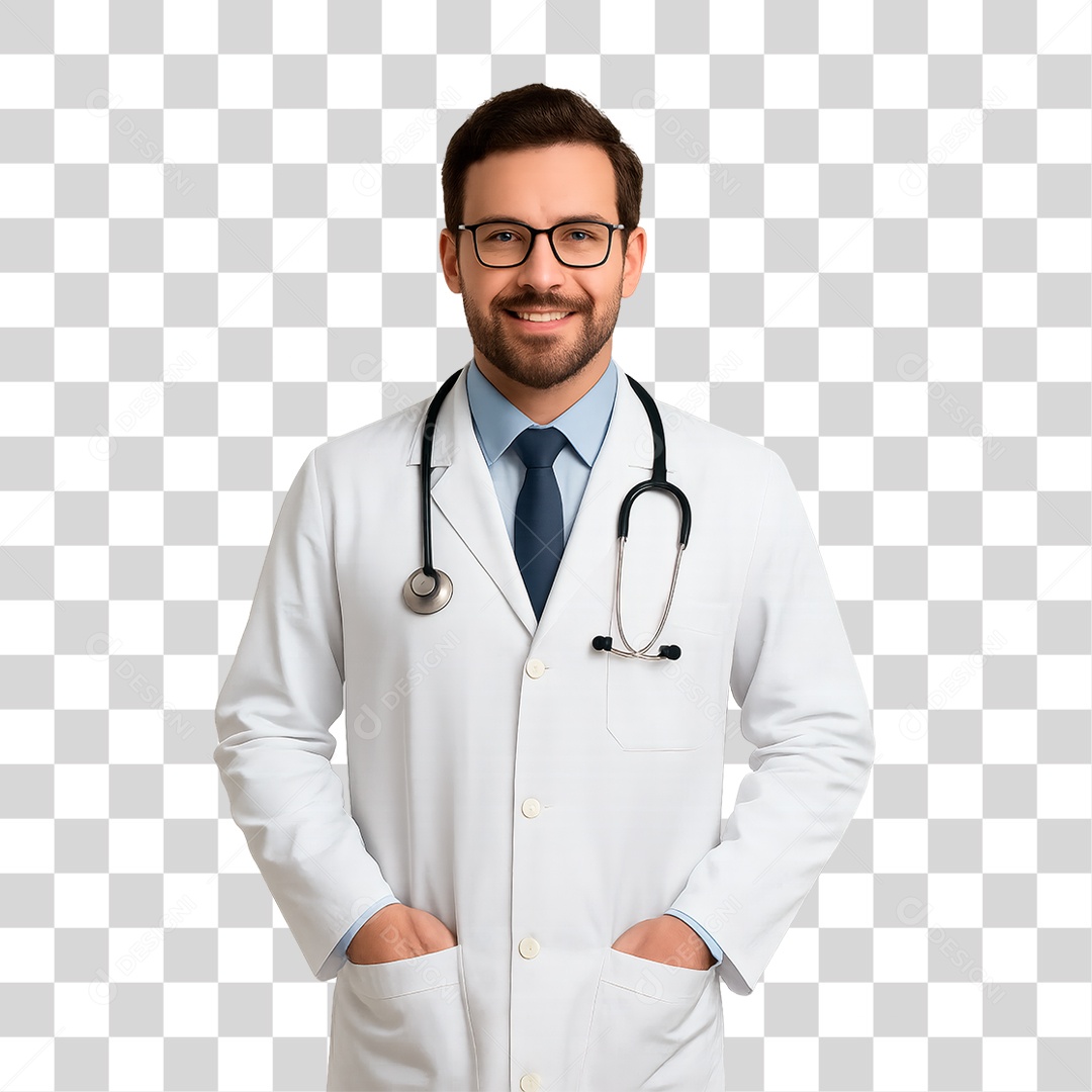 Médico Sorridente PNG Transparente