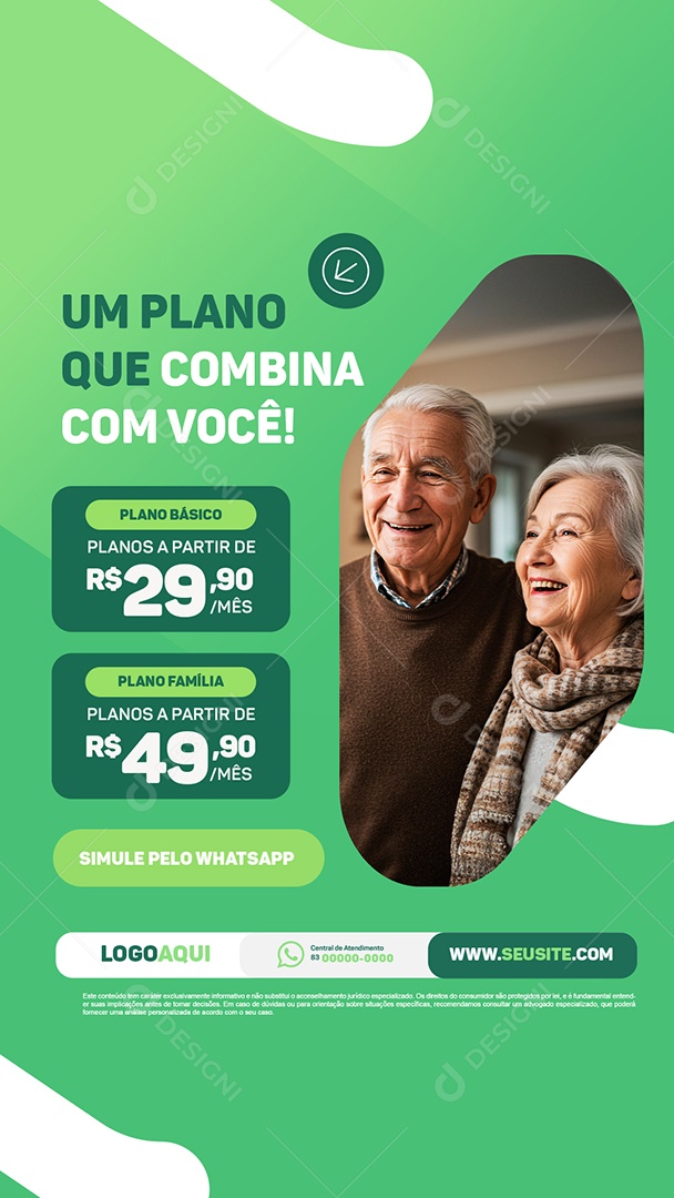 Story Convênio Médico Um Plano Que Combina com Você Plano Básico Social Media PSD Editável