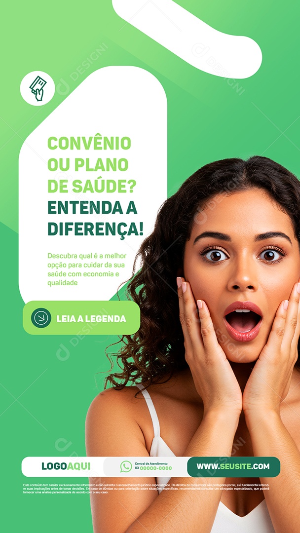 Story Convênio Médico Plano de Saúde Entenda a Diferença Social Media PSD Editável
