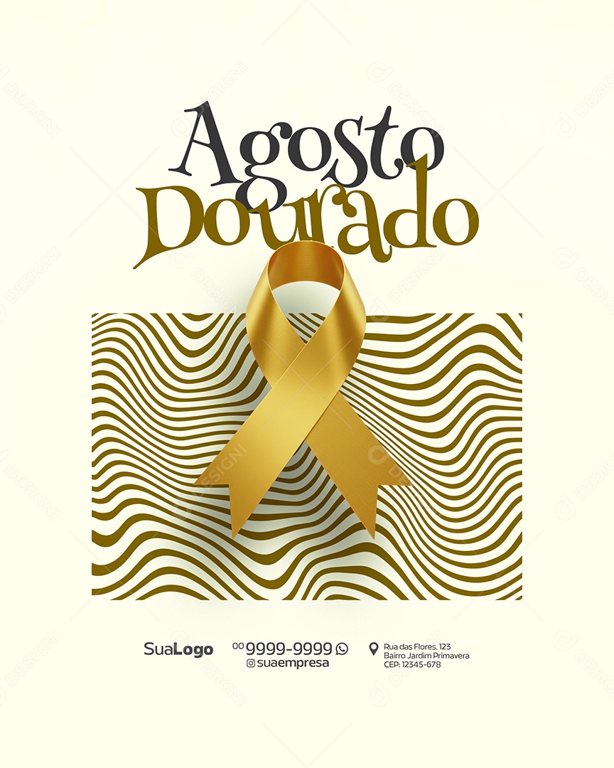 Agosto Dourado Mês do Incentivo Social Media PSD Editável
