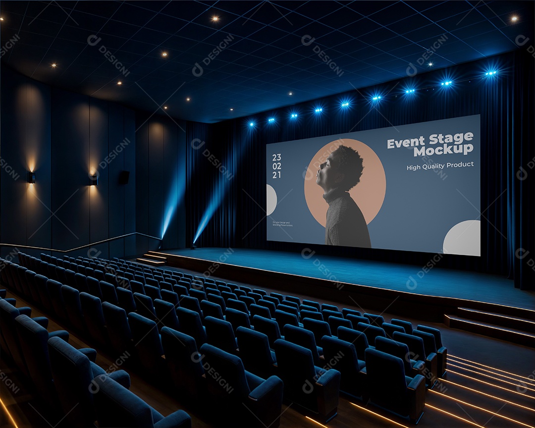 Espaço de Conferência PSD Editável Mockup