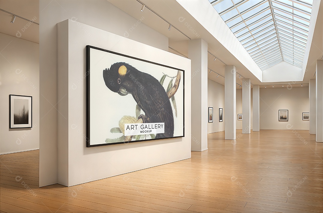 Mockup Galeria de Arte PSD Editável
