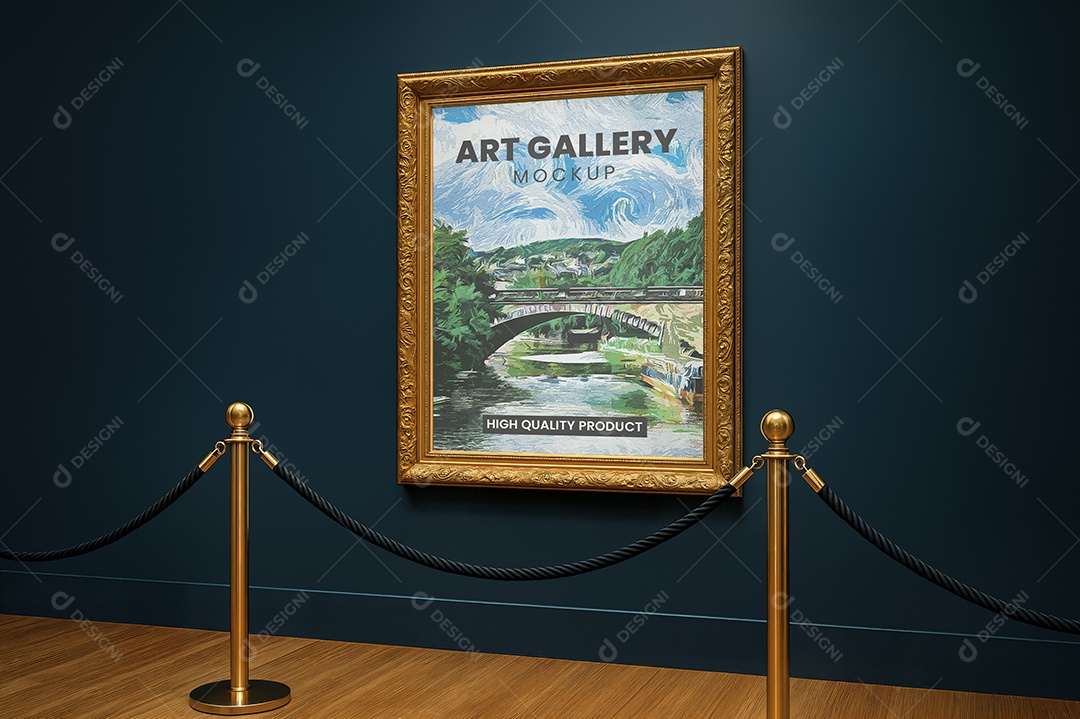 Mockup Galeria de Arte PSD Editável