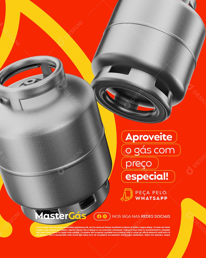 Distribuidora de Gás Aproveite o Gás com Preço Especial Social Media PSD Editável