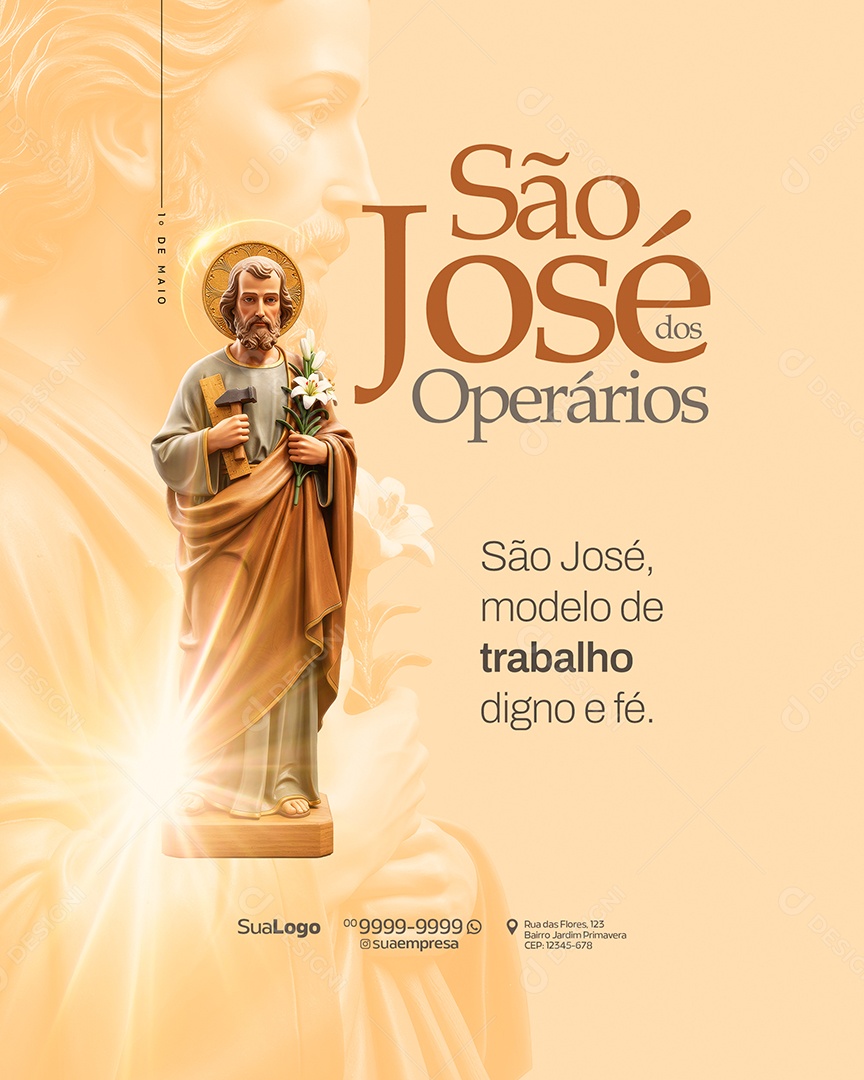 Dia de São José 19 De Março Social Media PSD Editável