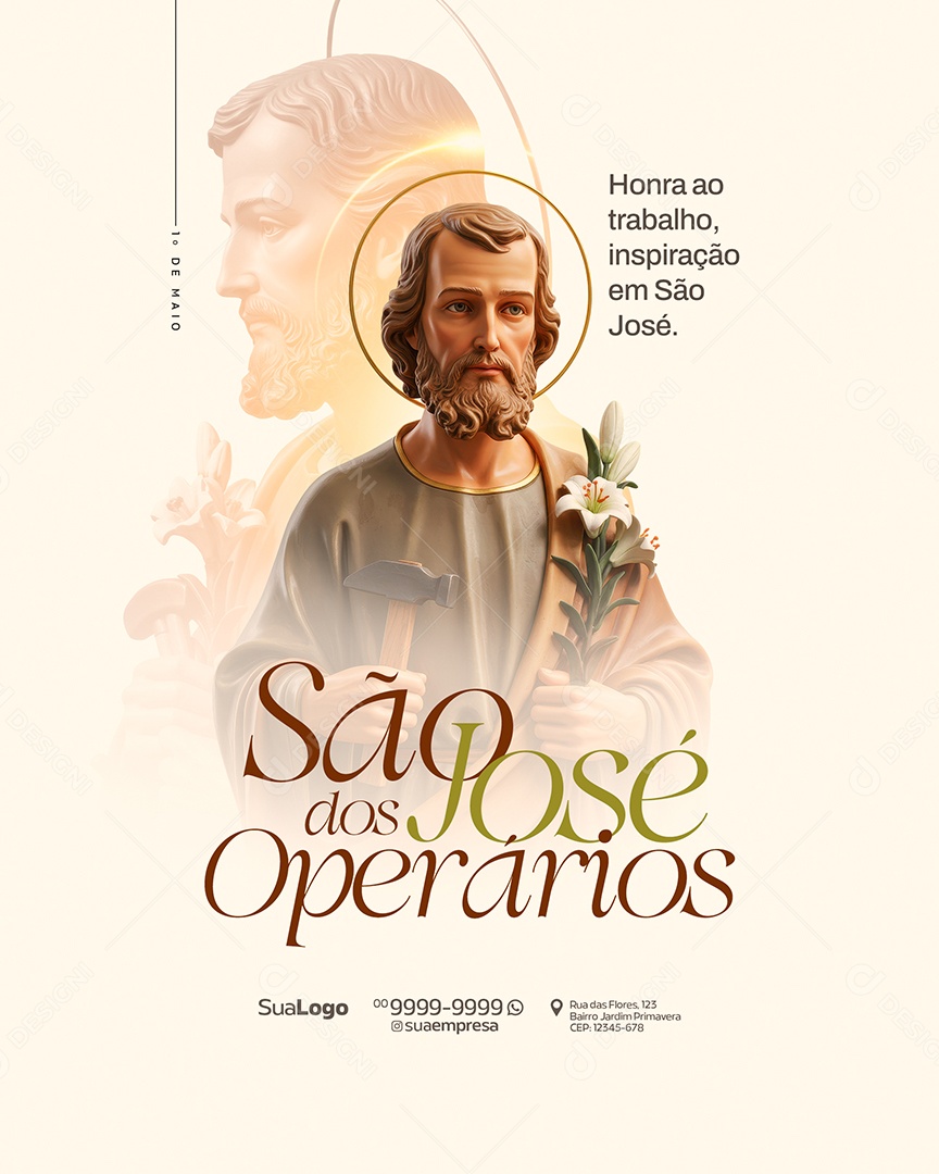 Dia de São José 19 De Março Social Media PSD Editável