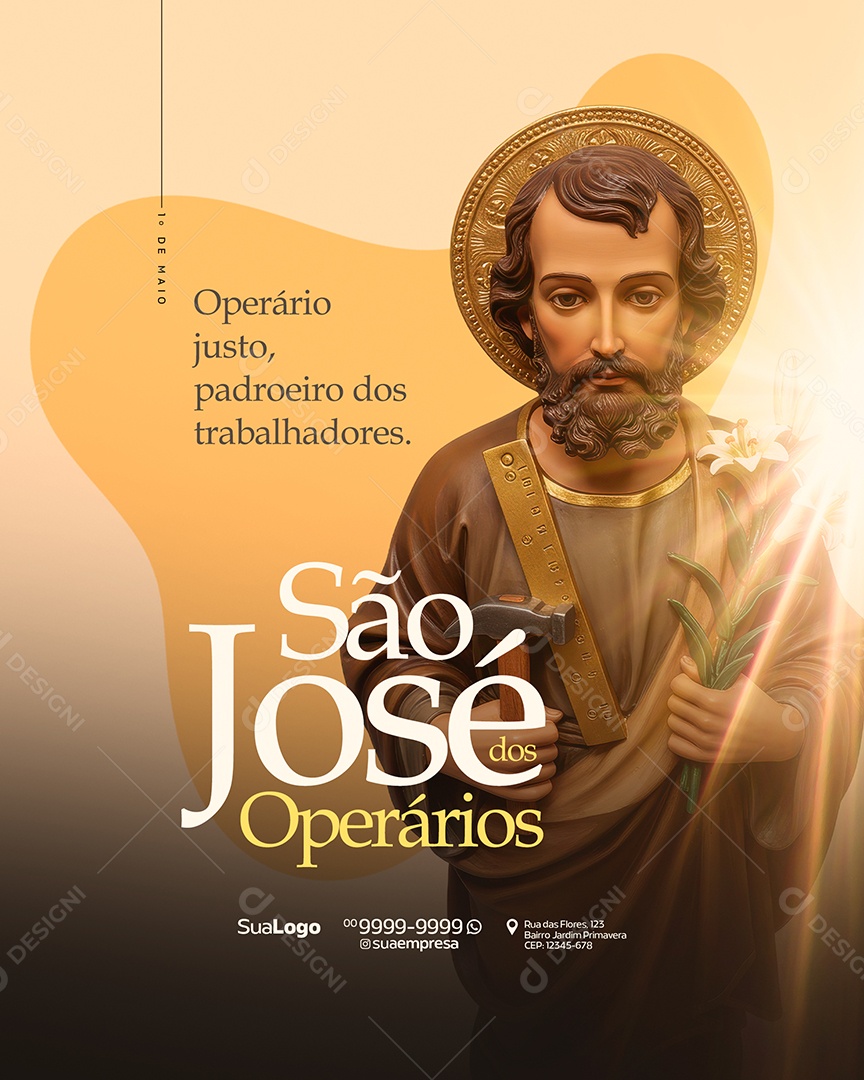 Dia de São José 19 De Março Social Media PSD Editável