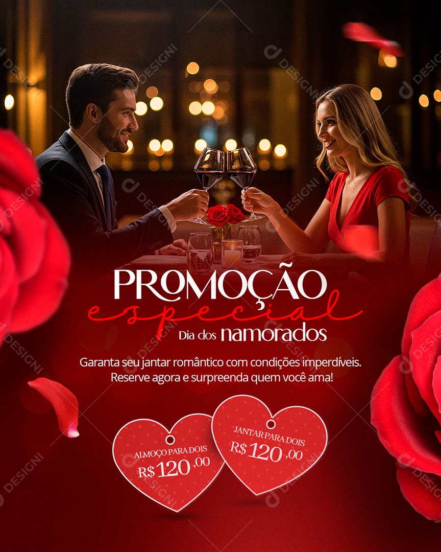 Promoção Especial Dia dos Namorados Social Media PSD Editável