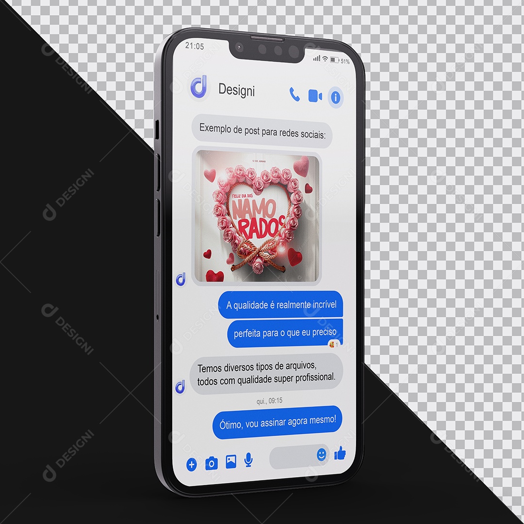 Mockup Conversa Facebook Messenger PSD Editável