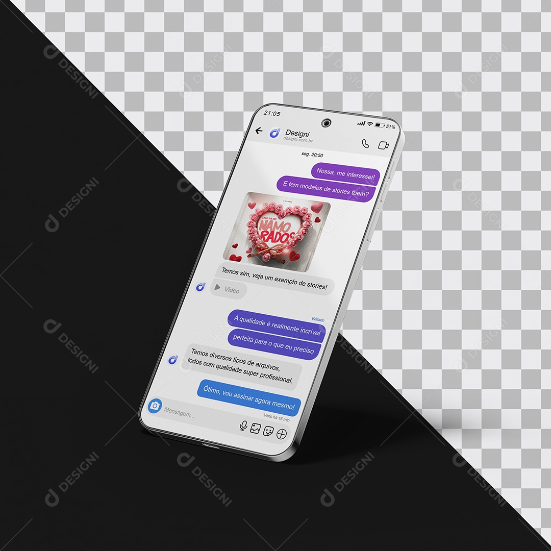 Mockup Direct Instagram PSD Editável
