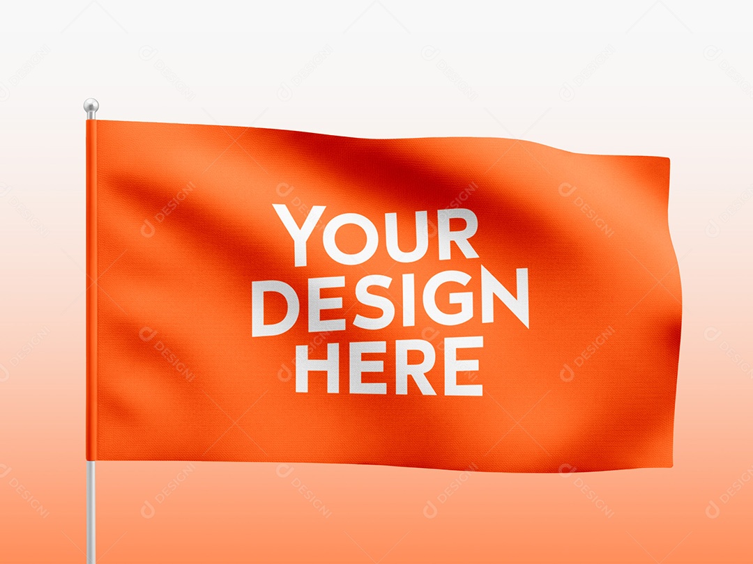 Bandeira Mockup País Política Propaganda Divulgação PSD Editável