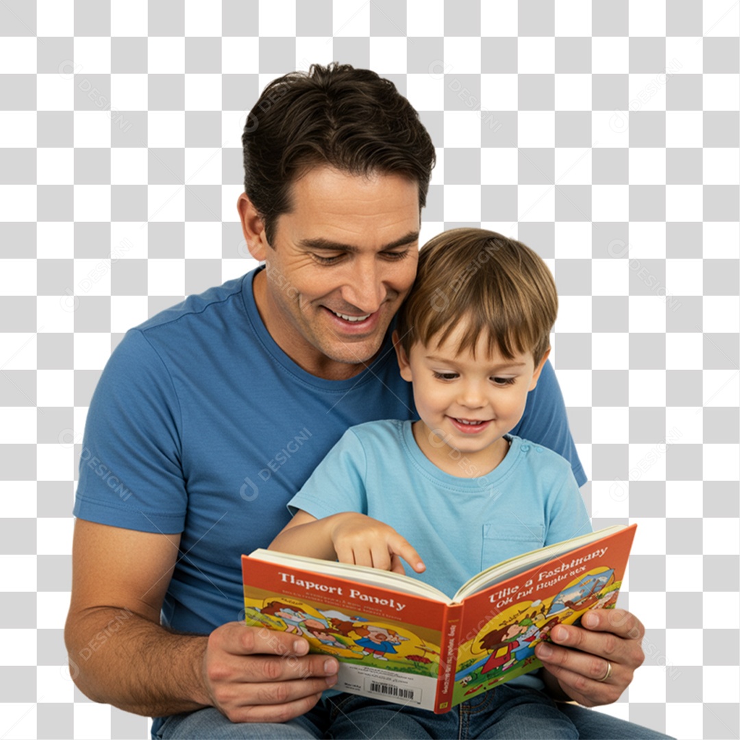 Pai com seu Filho PNG Transparente