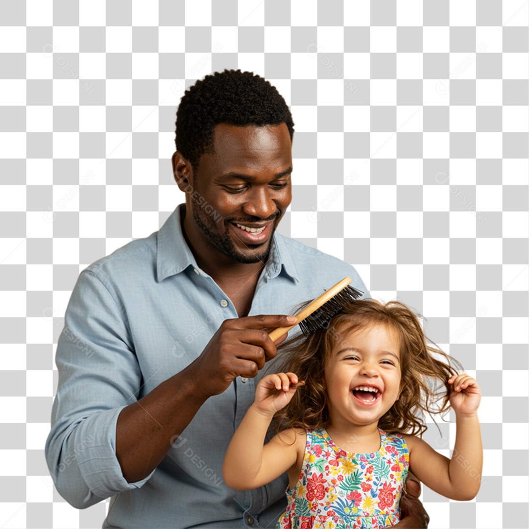 Pai com sua Filha PNG Transparente