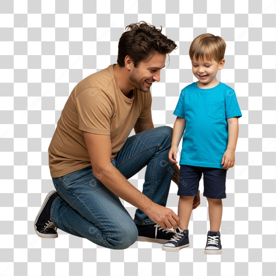 Pai com seu Filho PNG Transparente