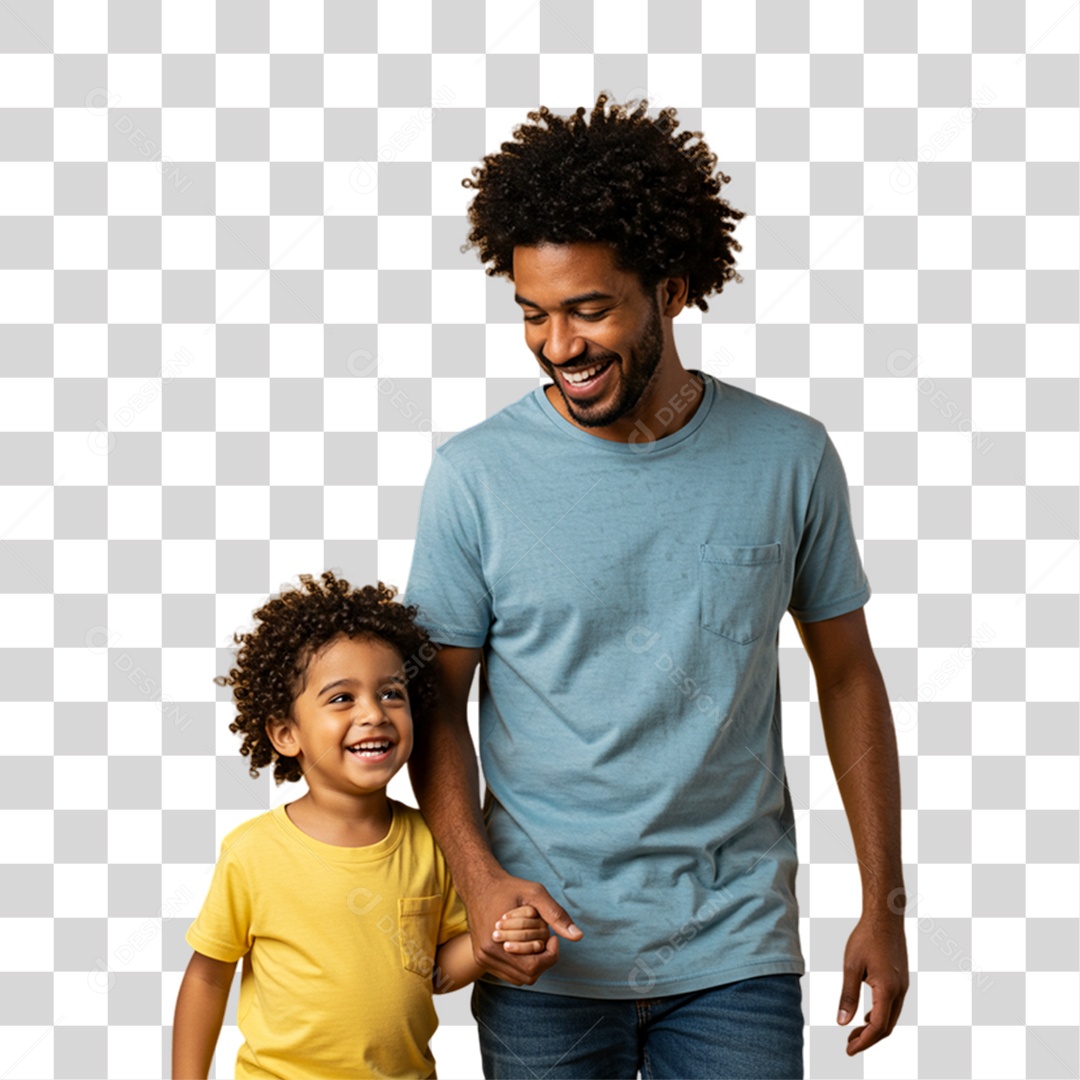 Pai com seu Filho PNG Transparente