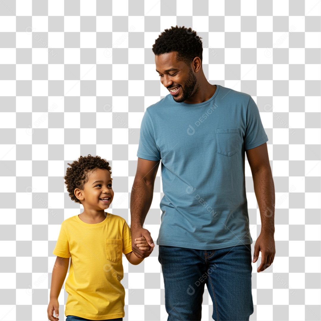 Pai com seu Filho PNG Transparente