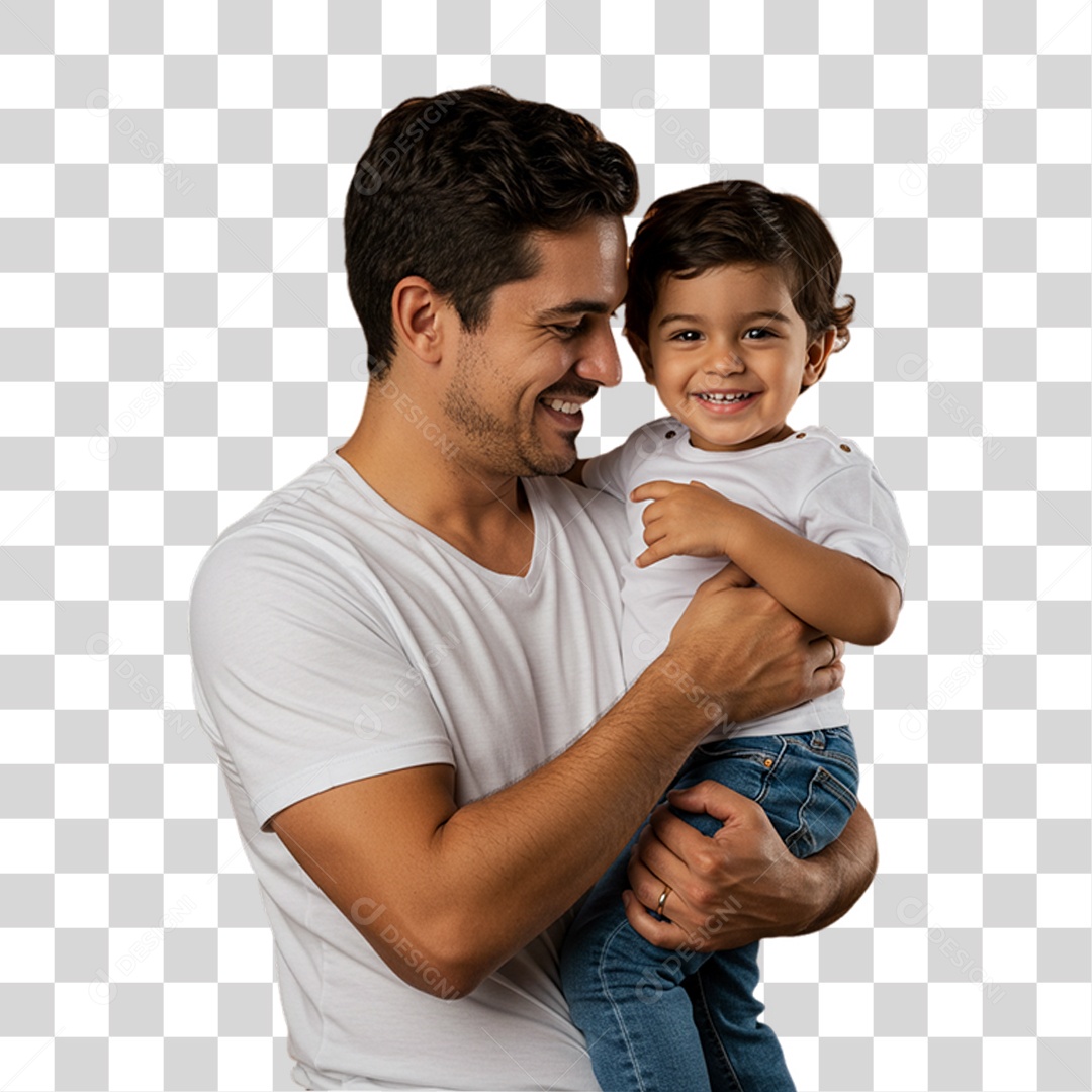 Pai com seu Filho PNG Transparente