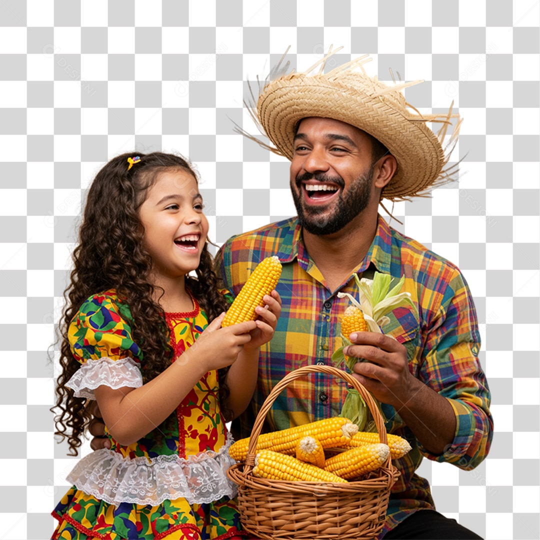 Pai com sua Filha PNG Transparente