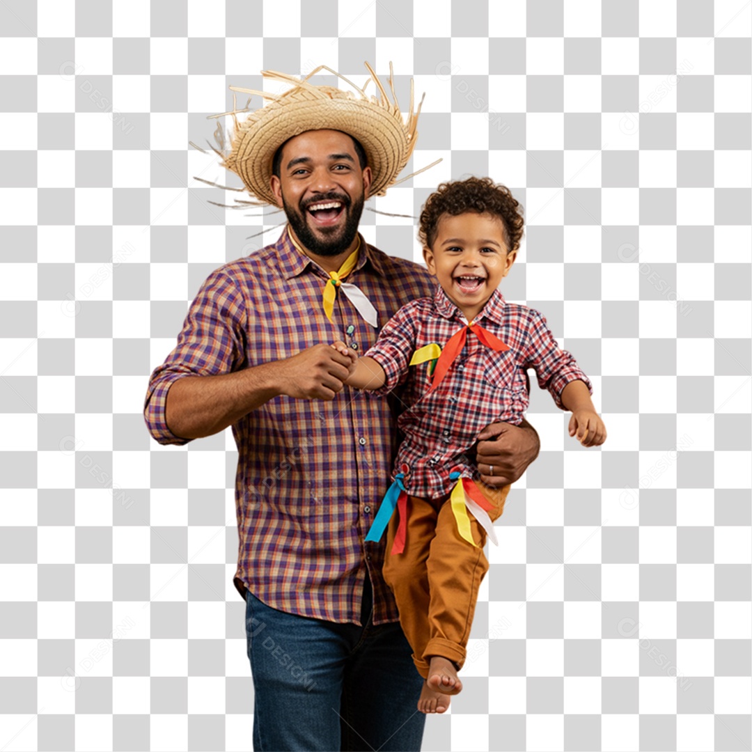 Pai com seu Filho PNG Transparente