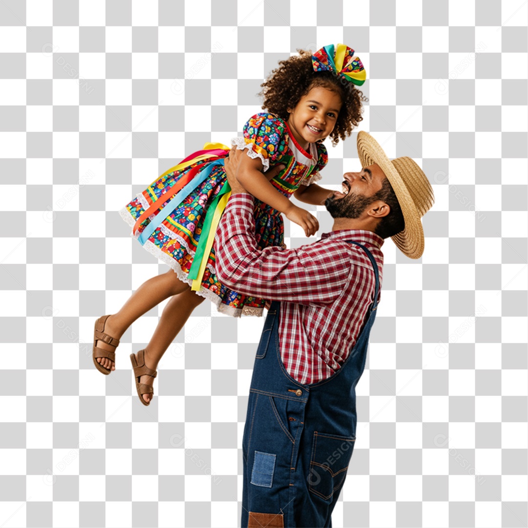 Pai com sua Filha PNG Transparente