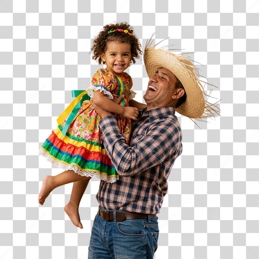 Pai com sua Filha PNG Transparente