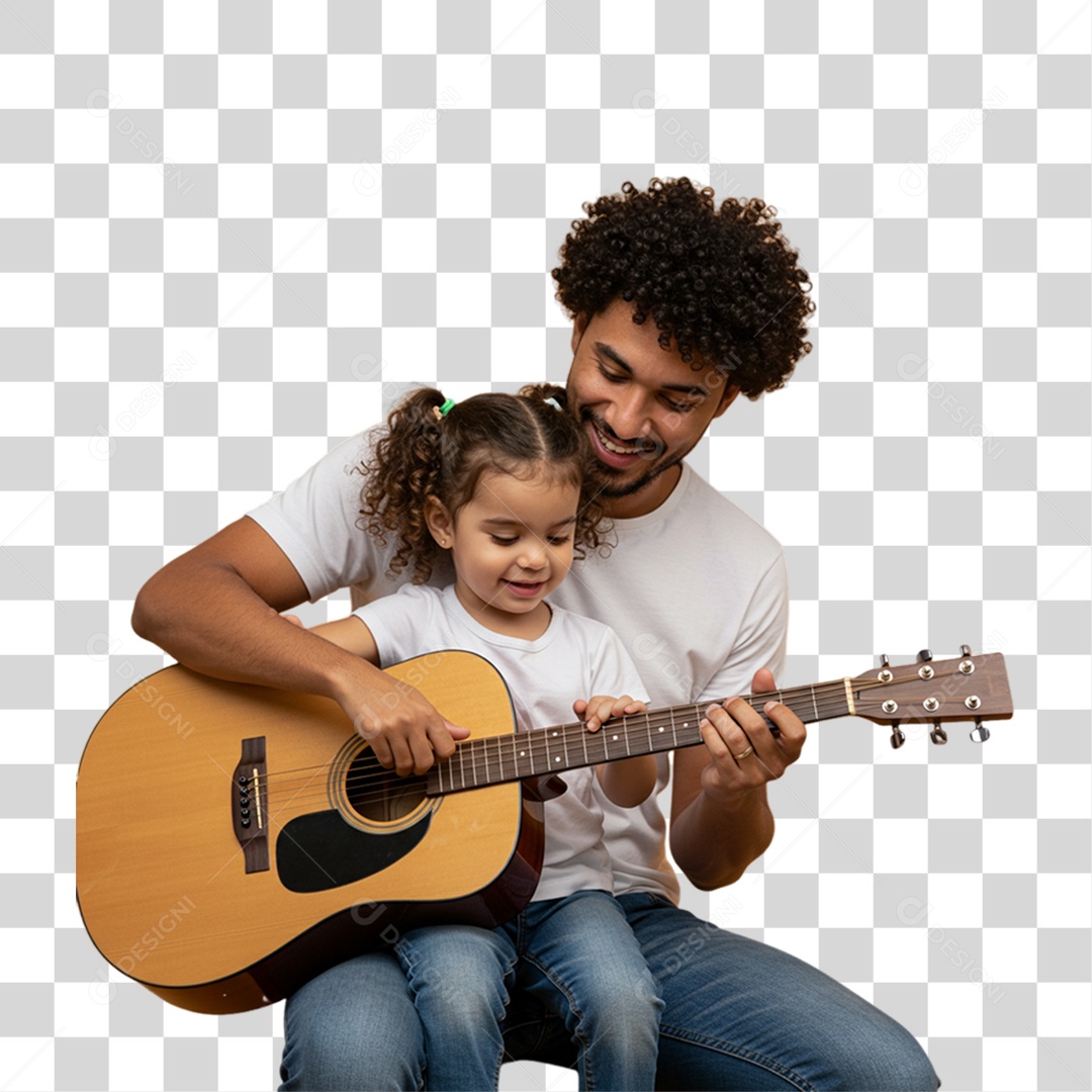 Pai com sua Filha PNG Transparente