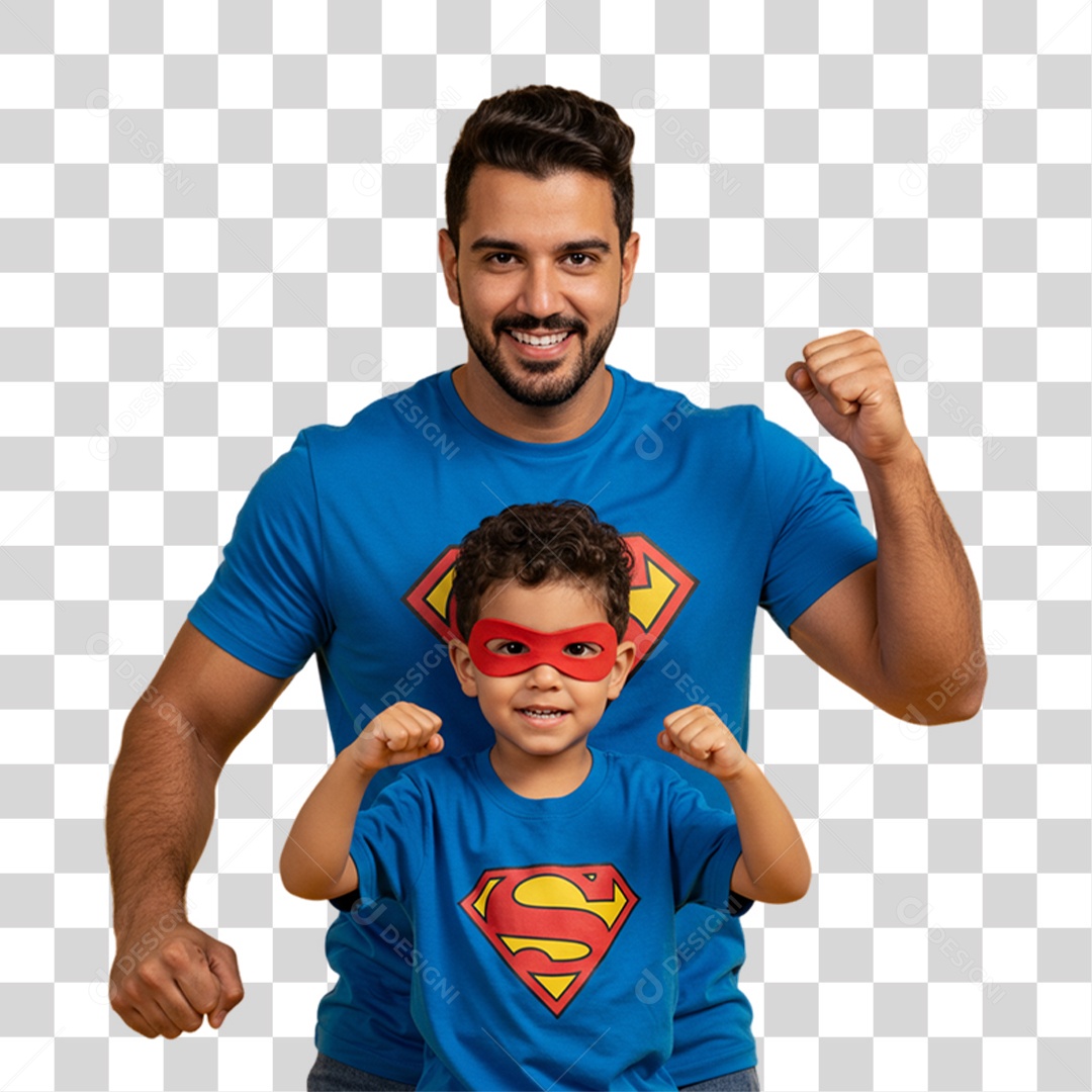 Pai com seu Filho PNG Transparente