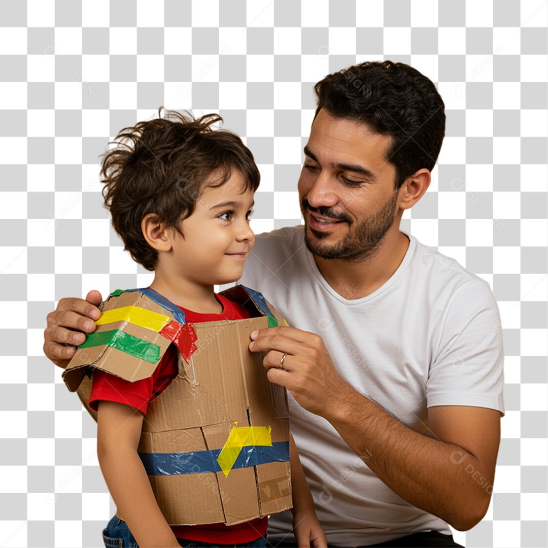 Pai com seu Filho PNG Transparente