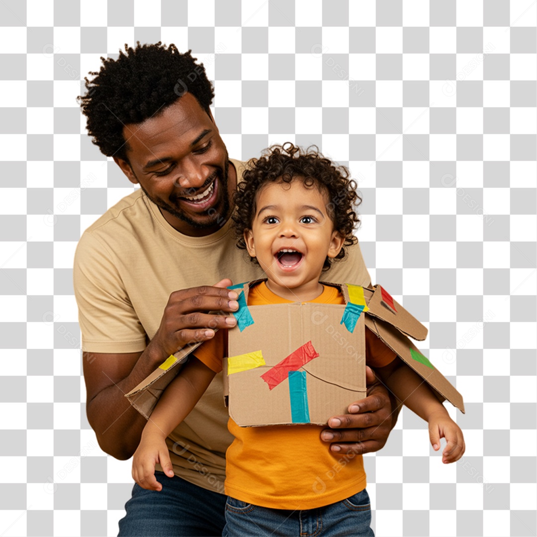 Pai com seu Filho PNG Transparente