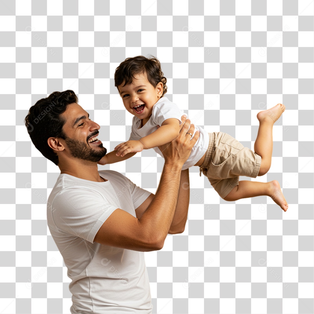 Pai com seu Filho PNG Transparente