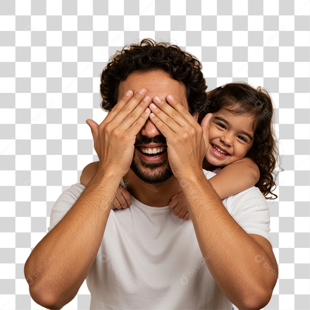 Pai com sua Filha PNG Transparente