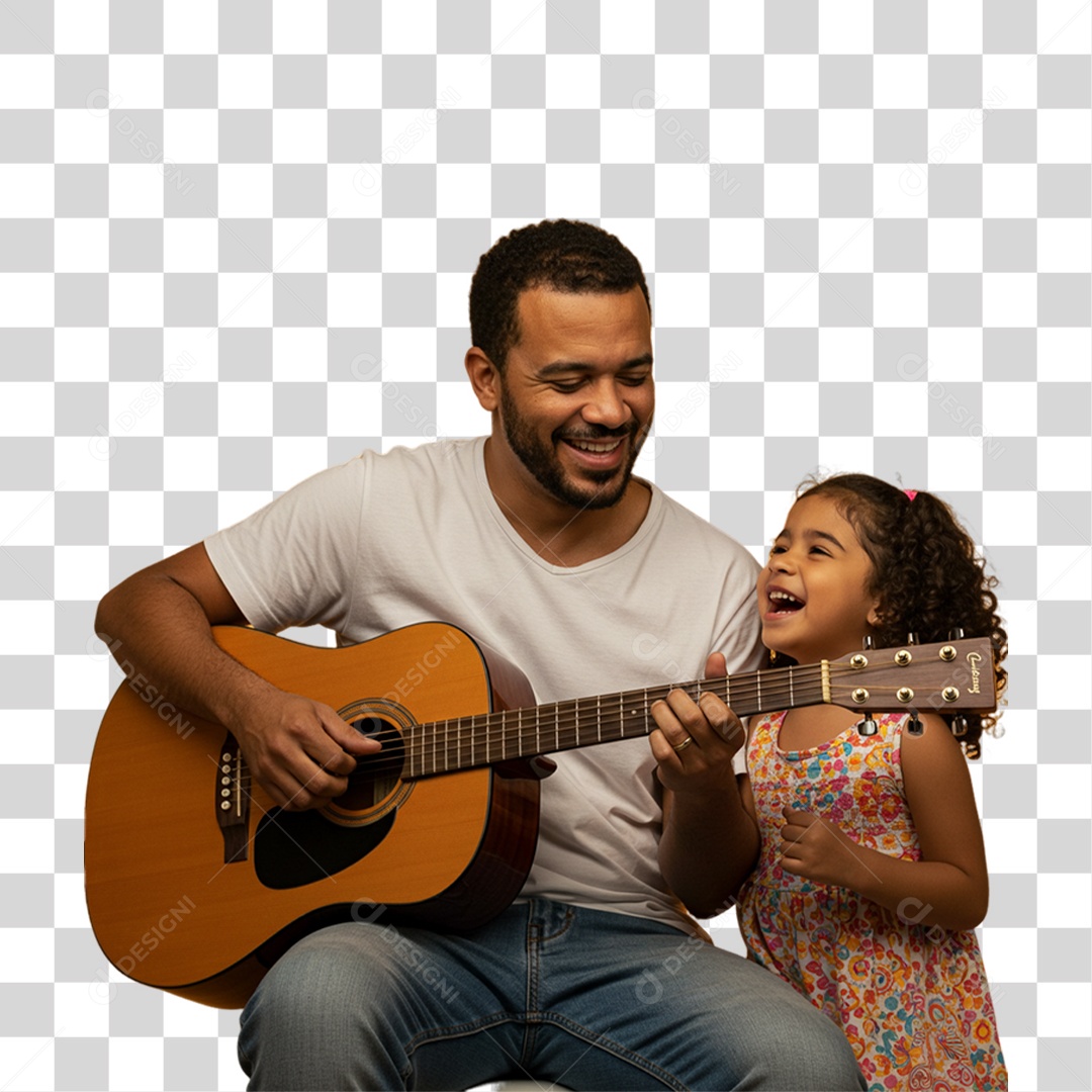 Pai com sua Filha PNG Transparente