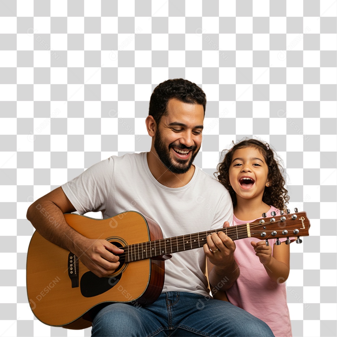 Pai com sua Filha PNG Transparente