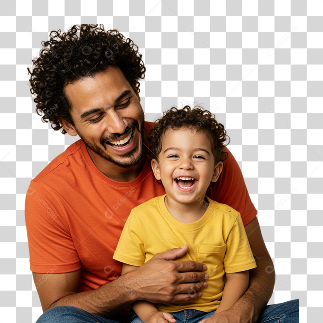 Pai com seu Filho PNG Transparente