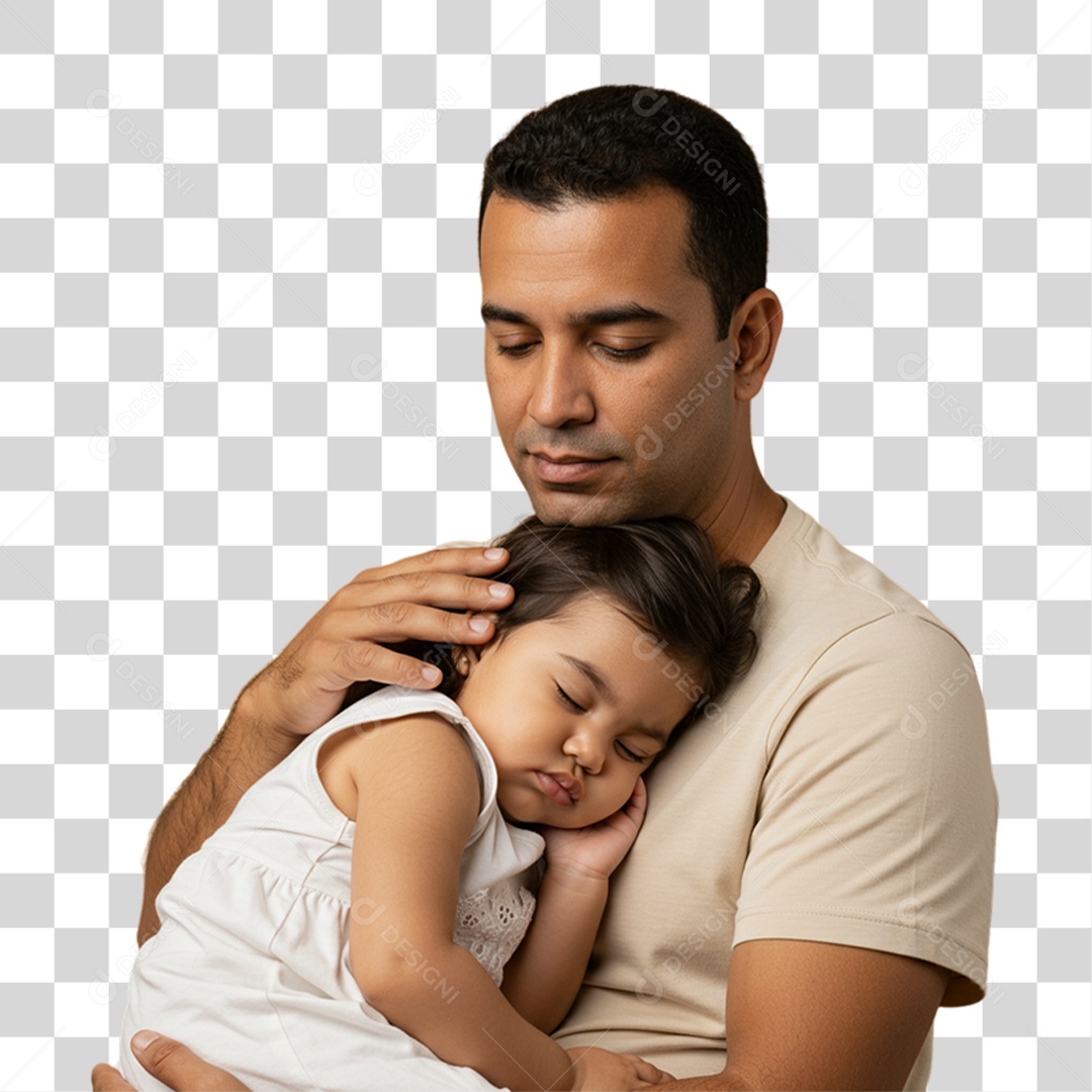 Pai com sua Filha PNG Transparente