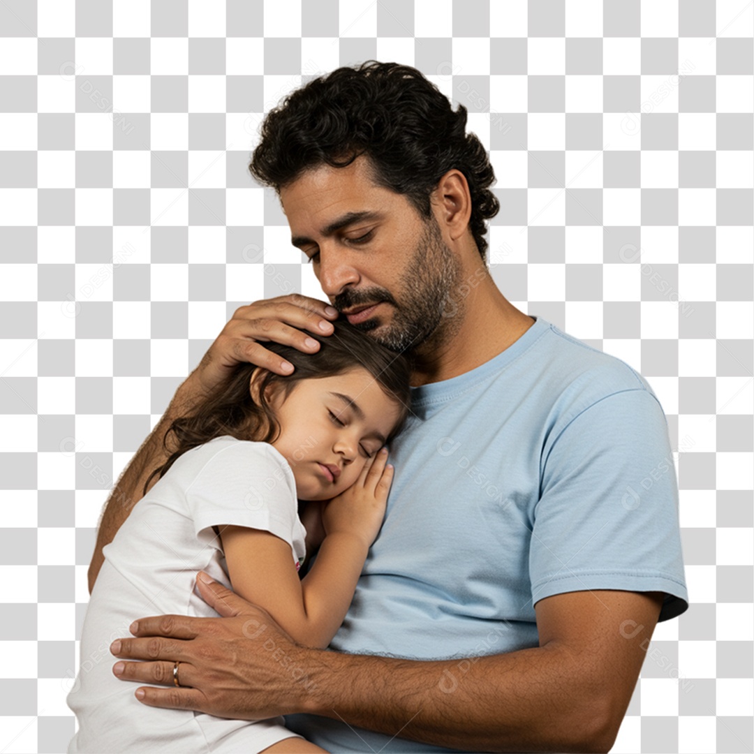 Pai com sua Filha PNG Transparente