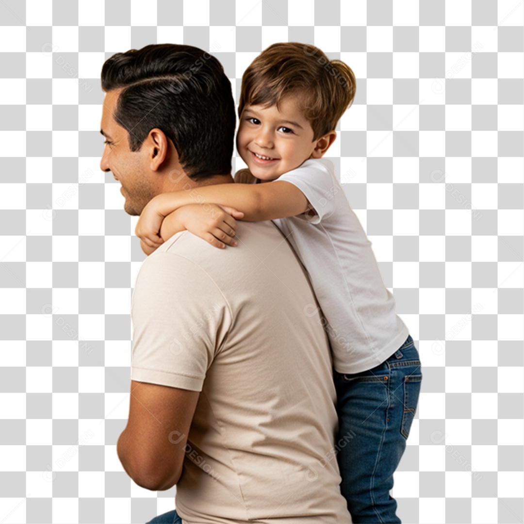 Pai com seu Filho PNG Transparente