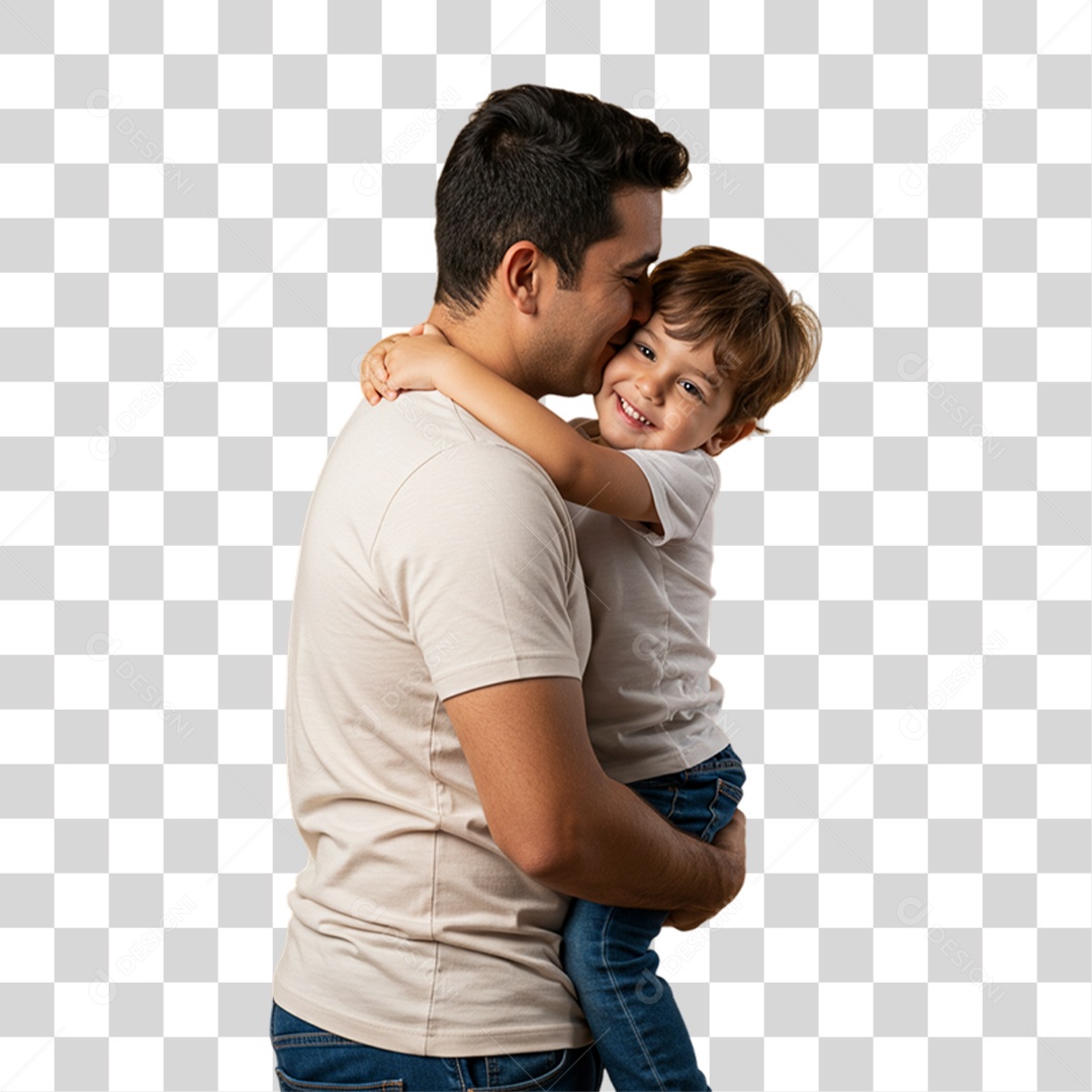 Pai com seu Filho PNG Transparente
