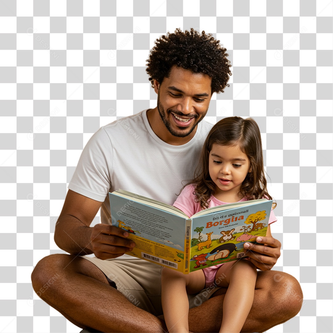 Pai com sua Filha PNG Transparente