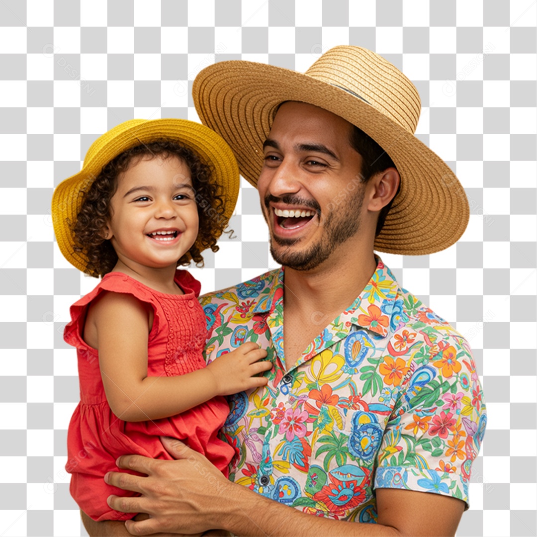 Pai com sua Filha PNG Transparente