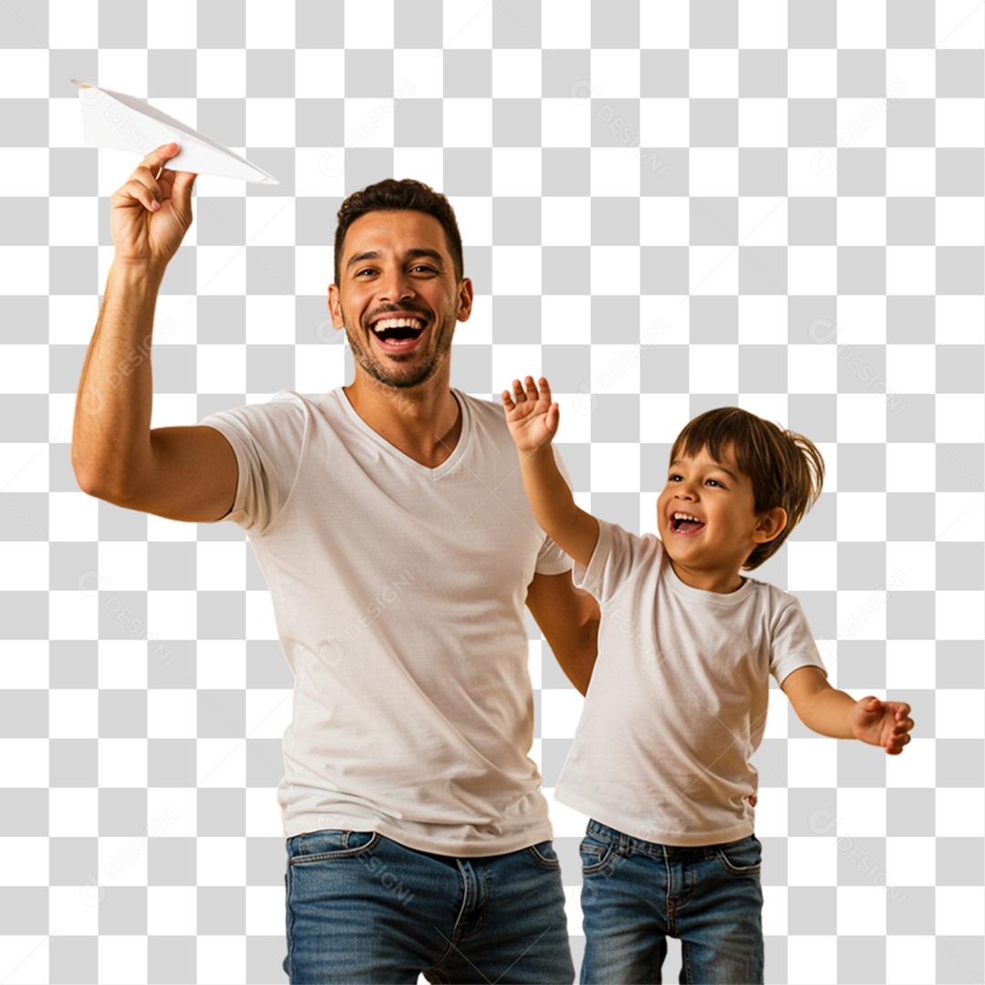 Pai com seu Filho PNG Transparente