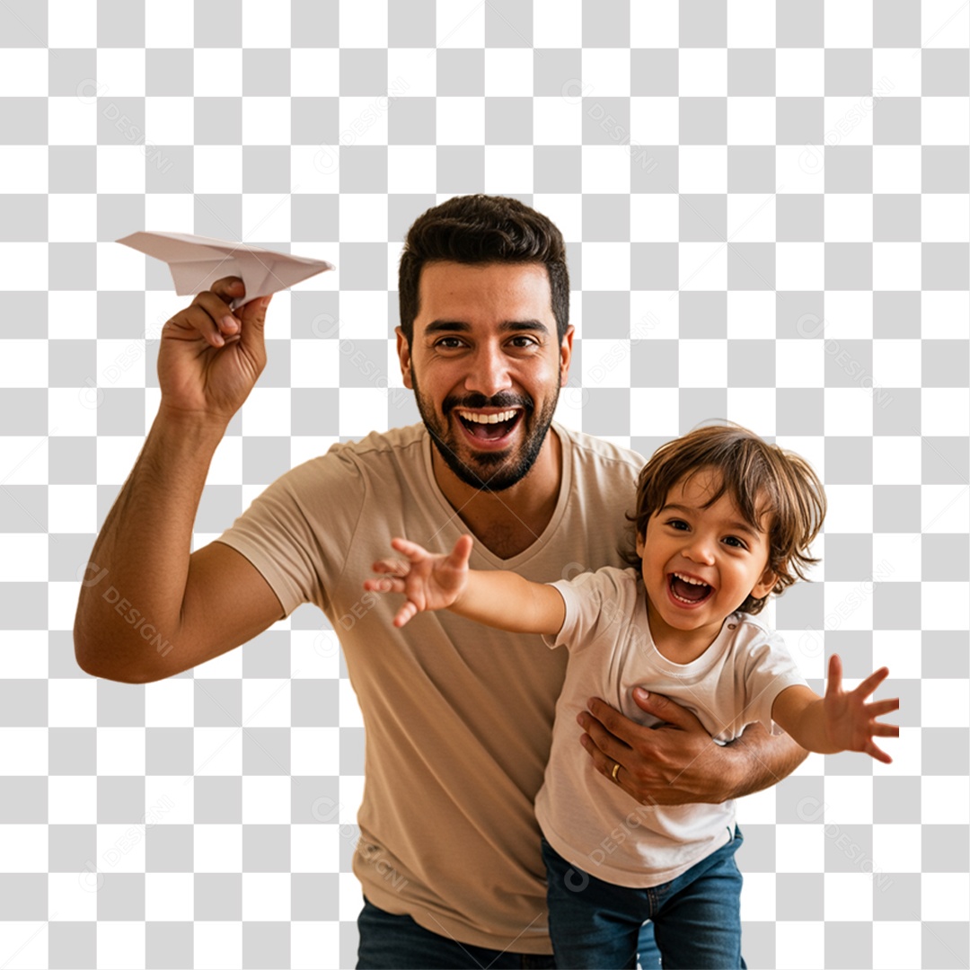 Pai com seu Filho PNG Transparente