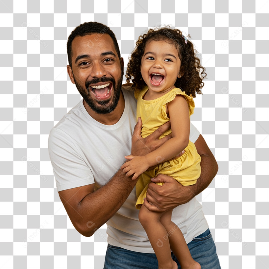 Pai com sua Filha PNG Transparente