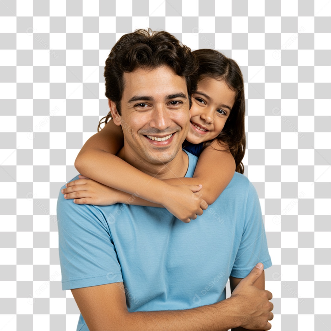 Pai com sua Filha PNG Transparente